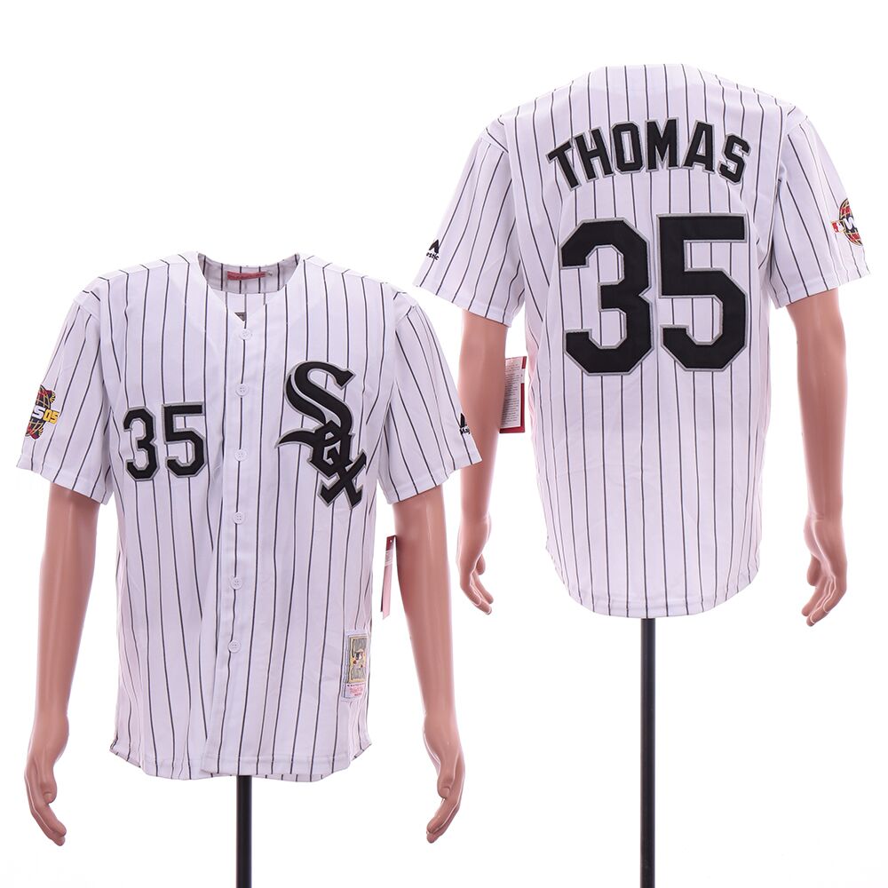 MLB Chicago White Sox #35 Thomas white jersey->chicago white sox->MLB Jersey